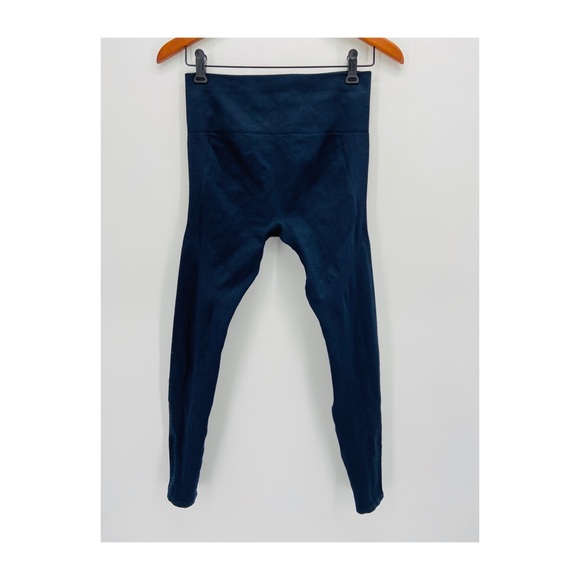 Fabletics Blue High Waisted Seamless Rib Leggings